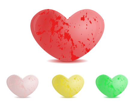 Love heart sign. Vector Romantic illustration symbol for  Template for tshirt, card, invitationのイラスト素材