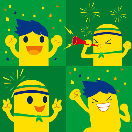 Socce Cheeringのイラスト素材