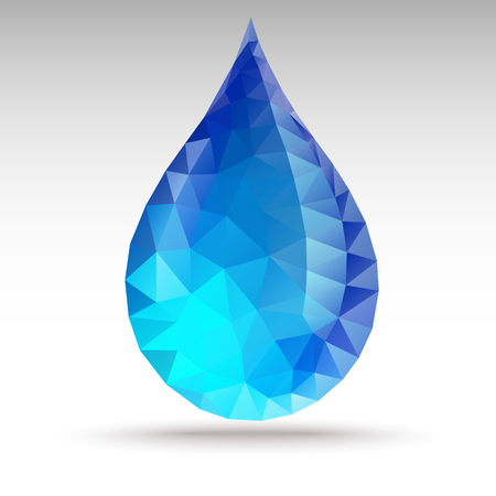 Polygon Water Dropのイラスト素材
