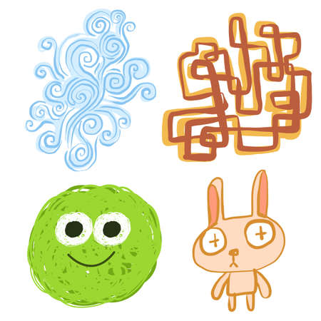 Doodle patternのイラスト素材