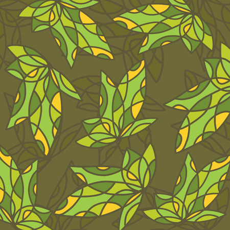 Art Pattern green leafのイラスト素材