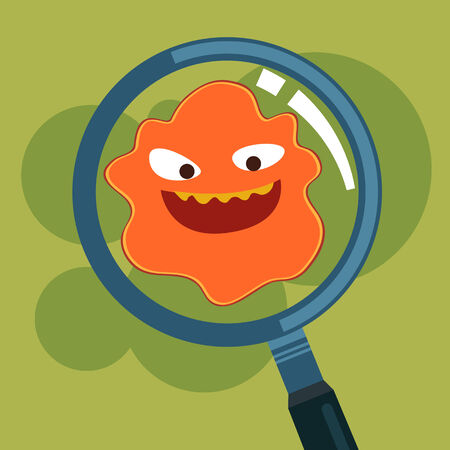 Magnifier Bacteriaのイラスト素材