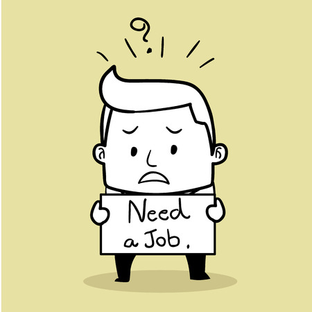 Business Man unemployedのイラスト素材