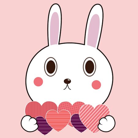 Bunny heartのイラスト素材
