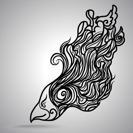 Bird Art Han Drawingのイラスト素材