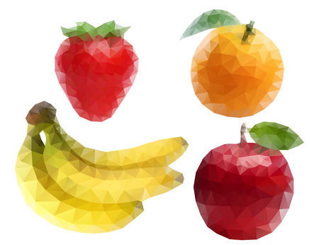 Fruit polygonのイラスト素材