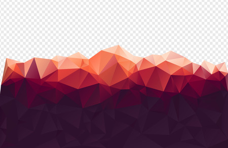 Red mountain background polygonのイラスト素材