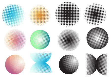 Dot screen toneのイラスト素材