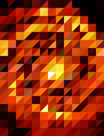 Polygon red circle fireのイラスト素材