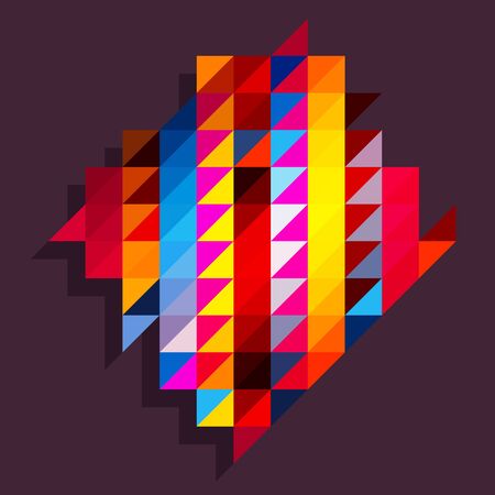 Rainbow triangles background with diamond shapeのイラスト素材