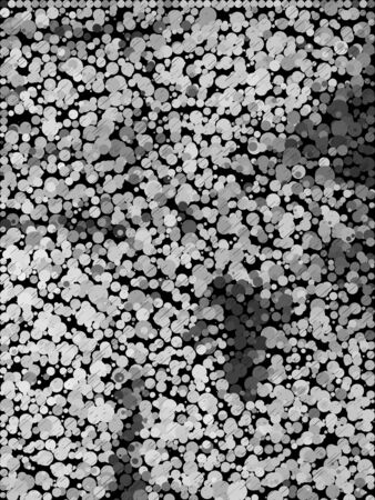 Black and white bubble and line art backgroundのイラスト素材