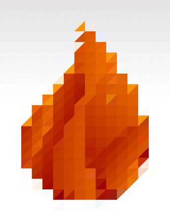 Abstract fire from rectangles patternのイラスト素材