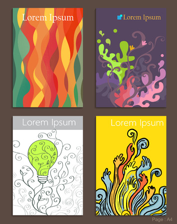 Set of Brochure Design abstarct artのイラスト素材