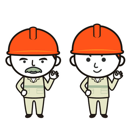 Technician cartoon characterのイラスト素材