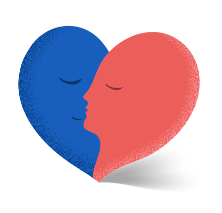 Duo heartのイラスト素材