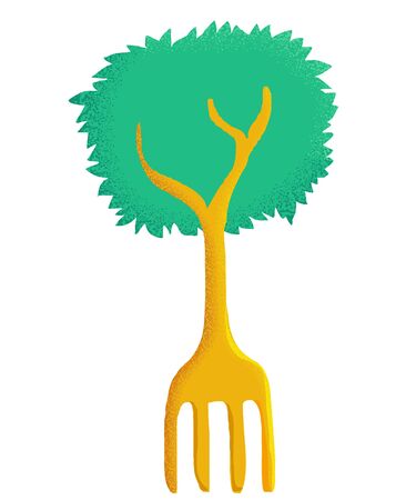 Tree forkのイラスト素材