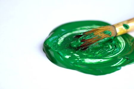 Art brush, with the green color