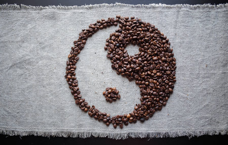 coffee background element bean grey brown cafeの写真素材