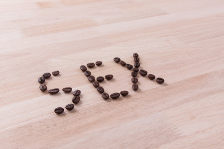 Coffee beans increases sexual powerの写真素材