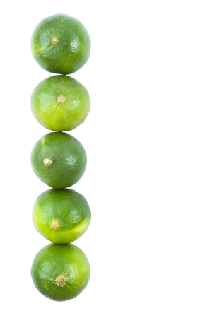 Lime isolated on white backgroundの写真素材
