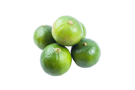 Group of lime isolated on white backgroundの写真素材