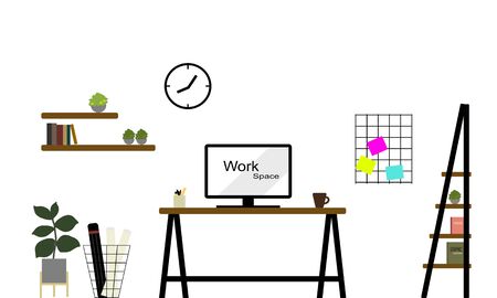Working space for work at homeの写真素材