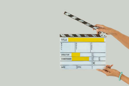 Film Slate For Production in  white background studioの写真素材