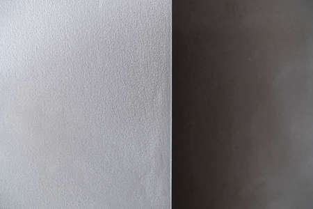 Picture of the internal construction process of the building . Steps for creating a concrete wall in an interior. Creating a wall corner.の写真素材