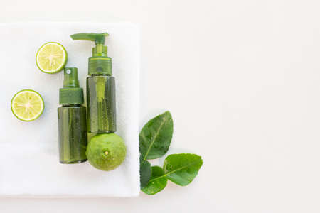 Fresh bergamot and bergamot oil products To nourish hair and skinの写真素材