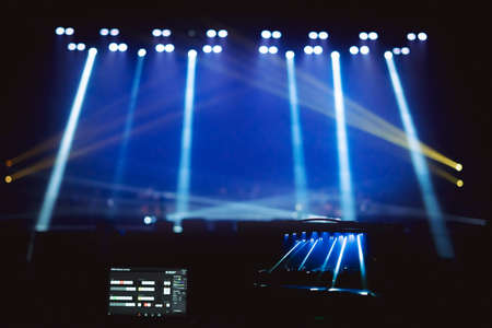 stage lighting in the concert hallの写真素材