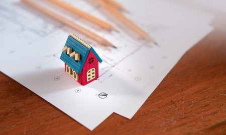 Residential house designed by architects.Professional in construction designの写真素材