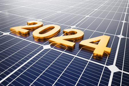 Start the year 2024 with solar power, and solar panels. clean energy, environmentally friendly...
