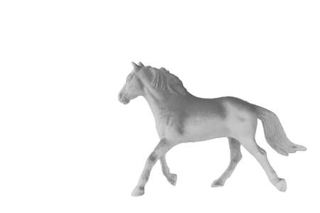 plastic toy animal collection on white backgroundの写真素材