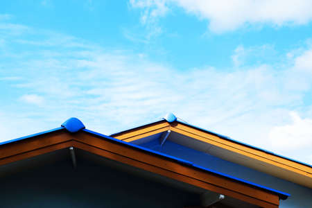 Sky View on the house roofの写真素材