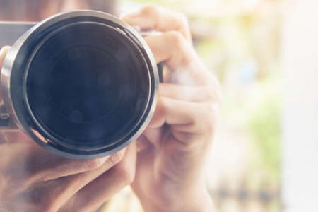 zoom front cameraの写真素材
