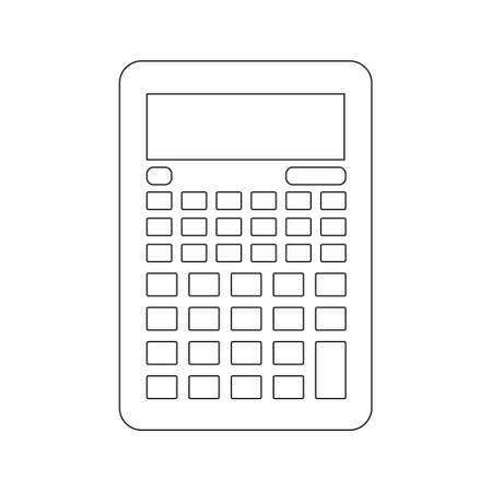 calculator icon from line in platform computer design by vectorのイラスト素材