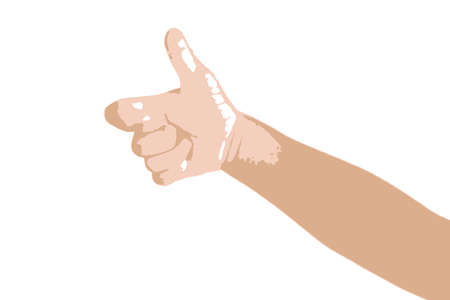 Children's hands showing great gesturesのイラスト素材