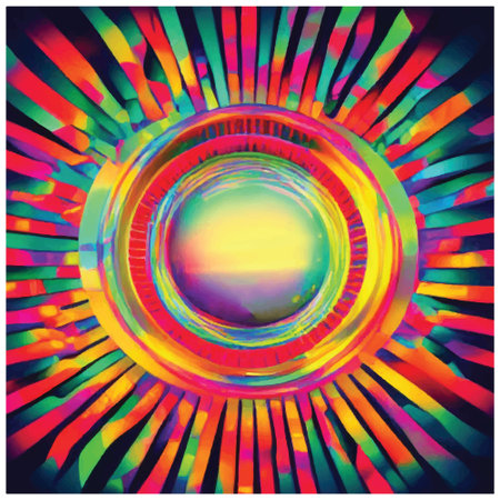 colorful around sun pattern backgroundのイラスト素材
