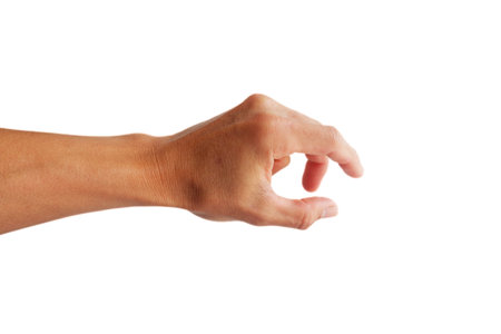 Man's hand showing an outstretched gesture to grab something