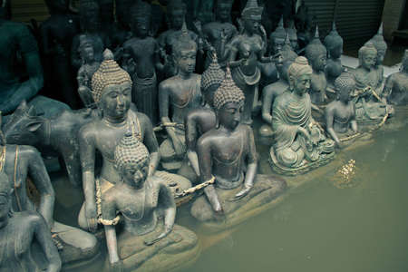 Buddha climate with flood water