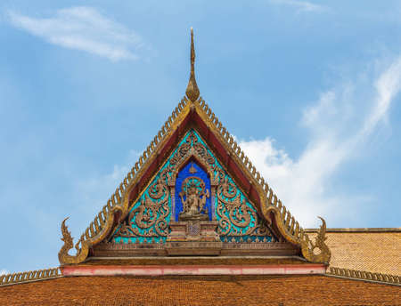 Roof Temples in Thailand are very beautiful sculpturesの写真素材