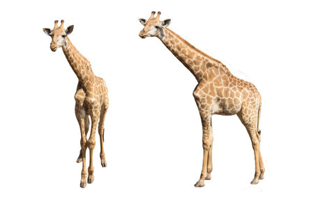 Giraffe isolated on white backgroundの写真素材