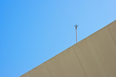 the lightning rod with blue sky backgroundの写真素材