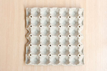 empty egg paper panel take from top view