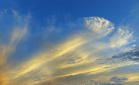 Beautiful sky and cloud in sunset for background