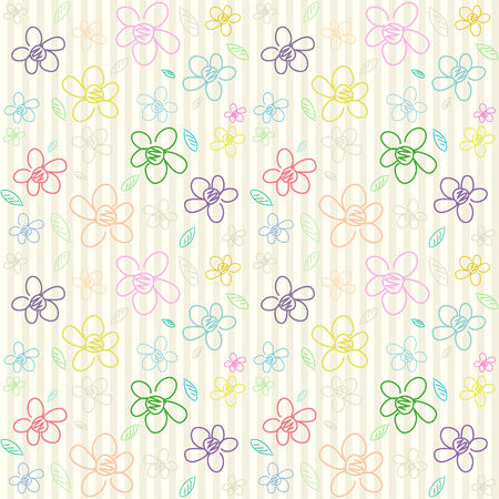 Color flower seamless pattern backgroundのイラスト素材