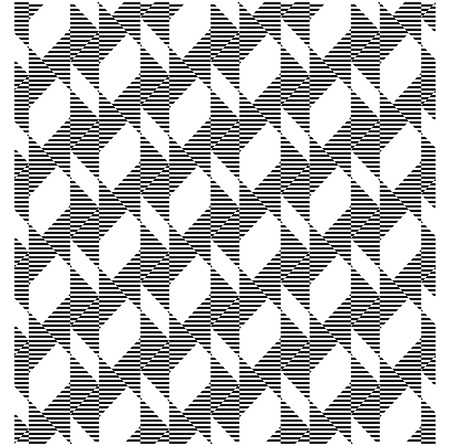 Black and white geometric seamless pattern with stripe and triangle abstract background, vector.