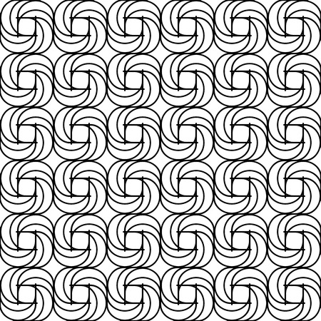 Black and white seamless pattern with spiral line. Abstract background.のイラスト素材