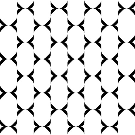 Black and white geometric seamless pattern, abstract background, vector, illustration.のイラスト素材