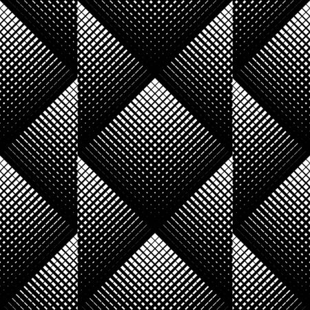 Black and white geometric seamless pattern, abstract background, vector.のイラスト素材